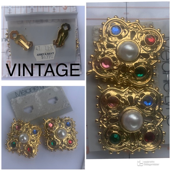2/$19 RARE!! NEW 80’s Clip On earrings — the Original packag… - Picture 1 of 8